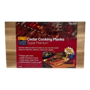 NWT Cedar Cooking Planks Coastal Choice 2 pcs Super Premium Oven Grill Planks